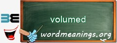 WordMeaning blackboard for volumed